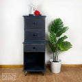 Tallboy Narrow Chest of Drawers in Blue-Belton & Bumble