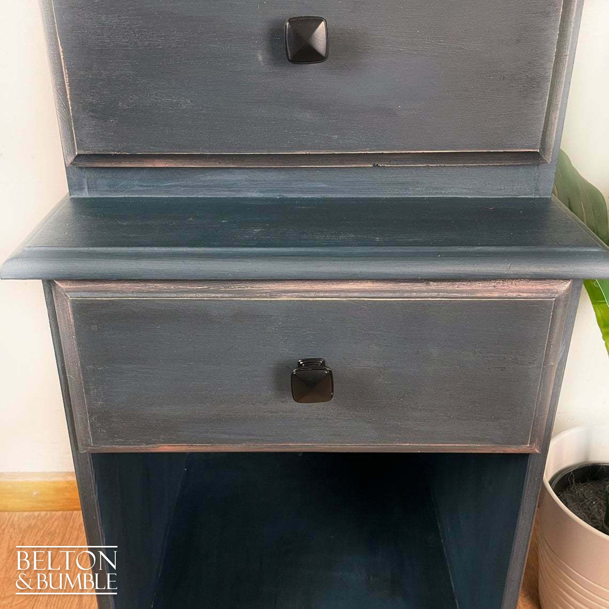 Tallboy Narrow Chest of Drawers in Blue-Belton & Bumble