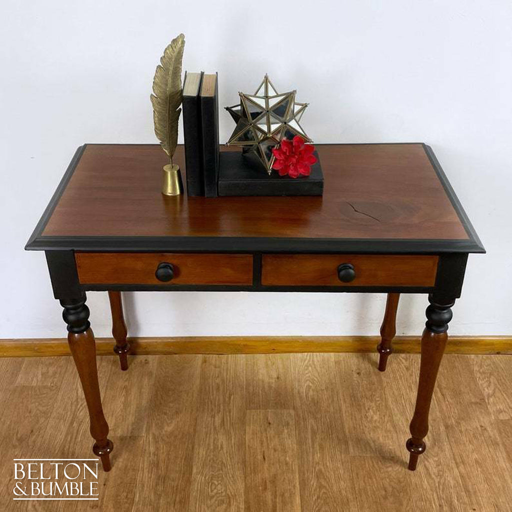 Victorian Two Drawer Desk in Black-Belton & Bumble