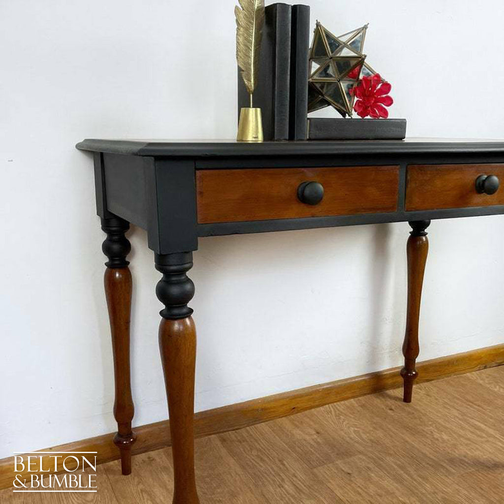 Victorian Two Drawer Desk in Black-Belton & Bumble