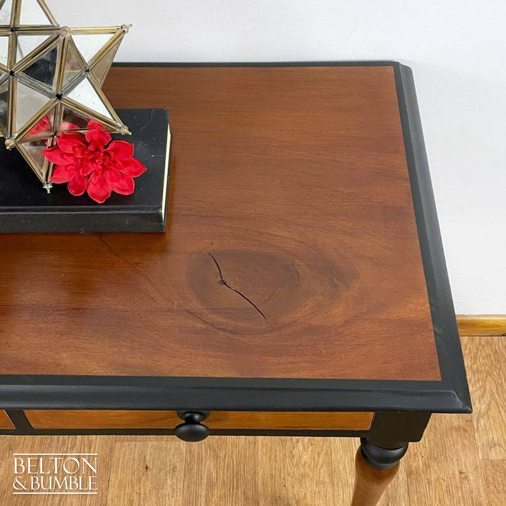 Victorian Two Drawer Desk in Black-Belton & Bumble