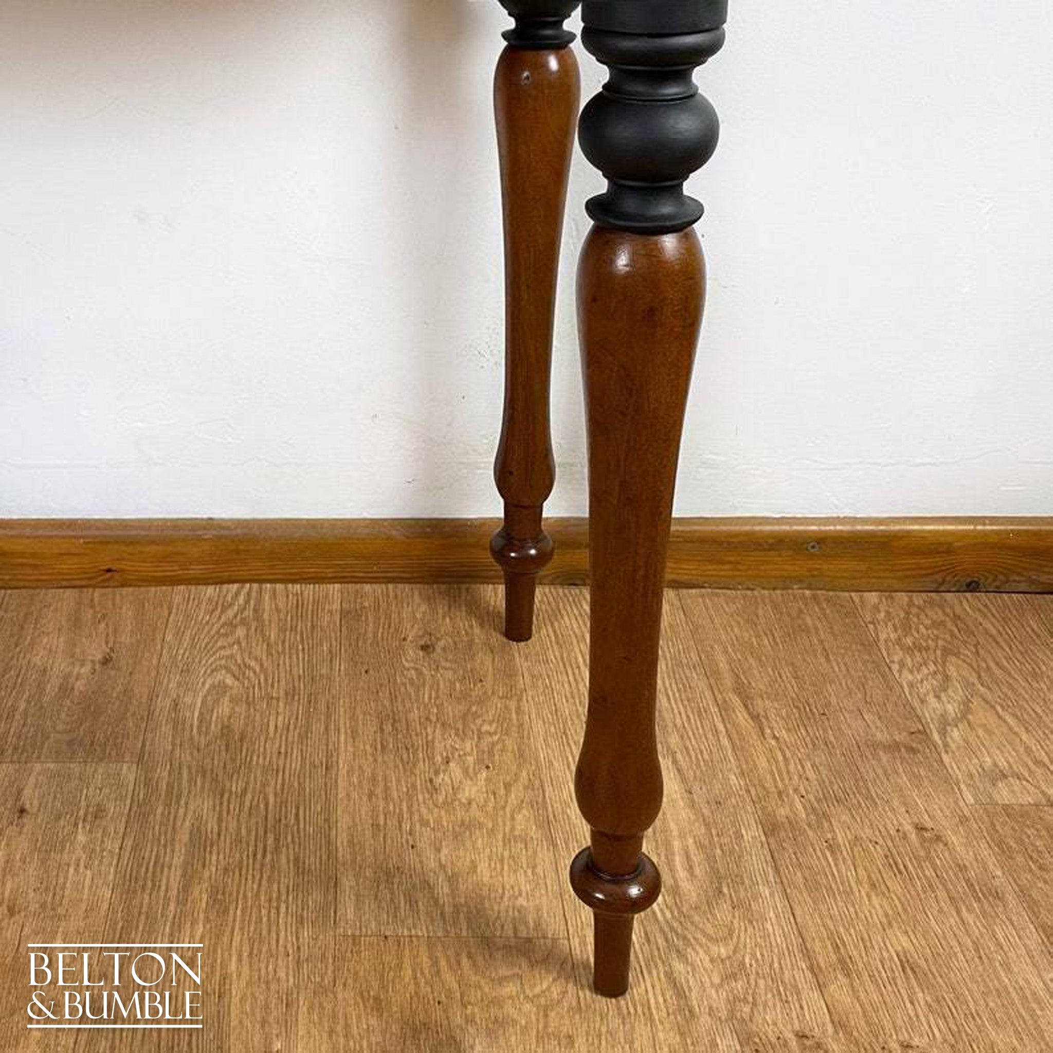 Victorian Two Drawer Desk in Black-Belton & Bumble