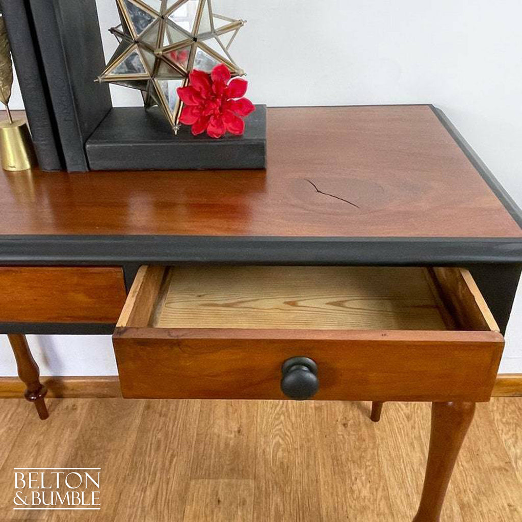 Victorian Two Drawer Desk in Black-Belton & Bumble