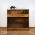 Vintage Mid Century Glazed Bookcase Unit In Teak By Nathan-Belton & Bumble