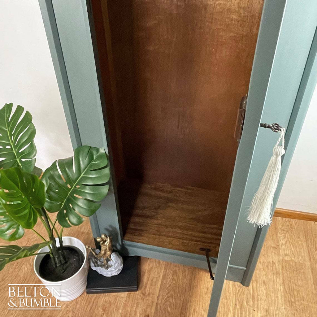 Vintage Wardrobe Tallboy in Blue Grey-Wardrobe-Belton & Bumble