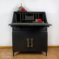 Writing Desk Bureau Cupboard in Black and Bronze by Lebus-Belton & Bumble
